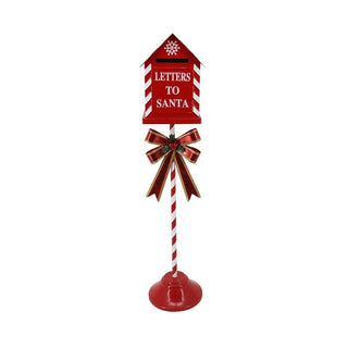 Buzón navideño rojo de 114,3 cm – blanco