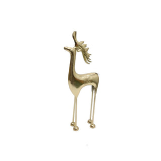 Figura de reno estilizado de 16,5 × 40 cm – dorado