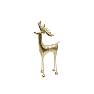 Figura de reno estilizado de 14 × 31,5 cm – dorado