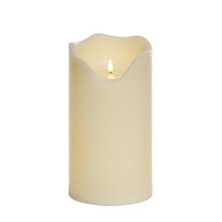 Vela LED crema con efecto cera de 30 cm