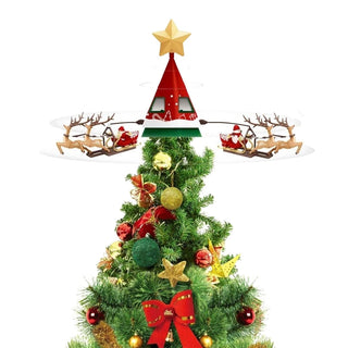 Punta de árbol con luz y música USB de 40 cm – multicolor – vista 2