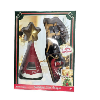 Punta de árbol con luz y música USB de 40 cm – multicolor