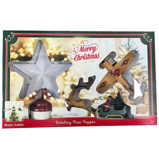 Punta de árbol con luz y música USB de 72 cm – multicolor