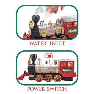 Tren navideño musical con LED y vía de 152 cm – rojo / verde – vista 2