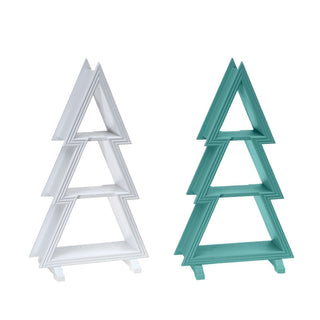 Árboles geométricos de mesa de 54,5 cm, surtidos – blanco / verde