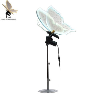Lámpara mariposa dorada con movimiento de 60 cm