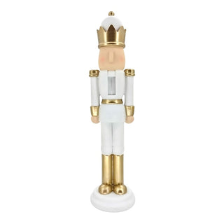 Figura soldado cascanueces de 41 cm – dorado / blanco