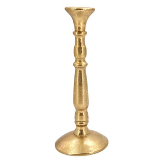 Candelabro clásico torneado de 10 × 25,5 cm – dorado