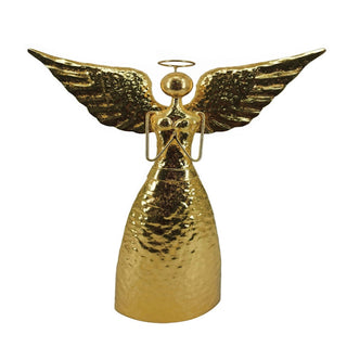 Ángel navideño de alas extendidas de 32 × 43 cm – dorado