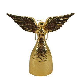 Ángel navideño de alas extendidas de 28 × 35 cm – dorado