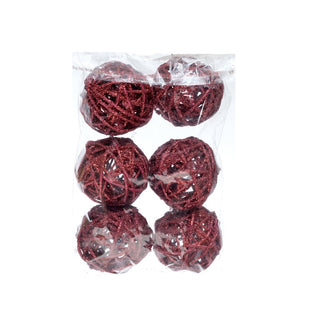 Bolsa de bambalinas decorativas tejidas de 14 × 21 cm – rojo