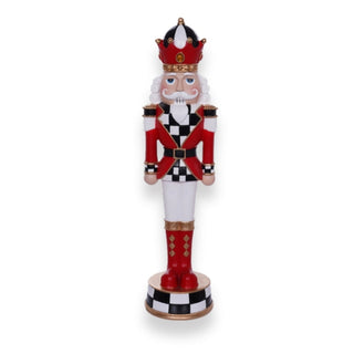 Cascanueces de sombrero a cuadros de 33 cm – negro / rojo