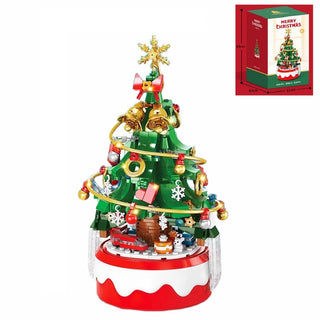 Árbol navideño de bloques con música, 418 piezas de 23 cm