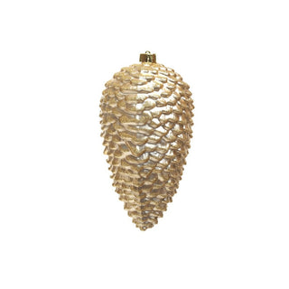Piña navideña colgante de 25 cm – champaña