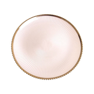 Plato de fondo blanco con borde dorado de 20,7 cm