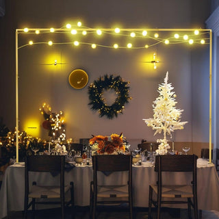 Estructura decorativa dorada para mesa de 260 × 120 cm – vista 3