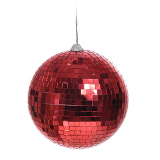 Bambalina navideña efecto mosaico de 15 cm – rojo