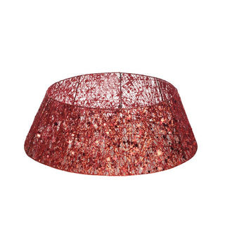 Pie de árbol rígido con escarcha de 60 cm – rojo