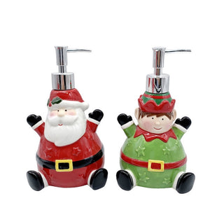 Dispensador navideño Santa o elfo de 20 cm, surtido – rojo / verde