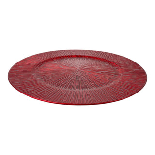 Plato de Fondo redondo 33 × 33 × 2 cm - Rojo texturizado
