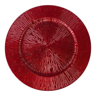 Plato de Fondo redondo 33 × 33 × 2 cm - Rojo texturizado