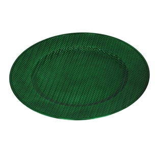 Plato de Fondo redondo 33 x 1.7 cm - Verde tejido texturizado