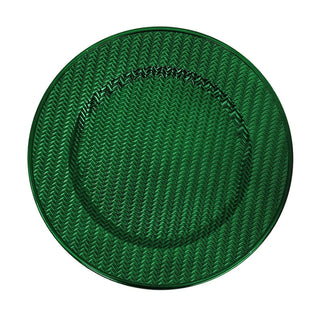 Plato de Fondo redondo 33 x 1.7 cm - Verde tejido texturizado