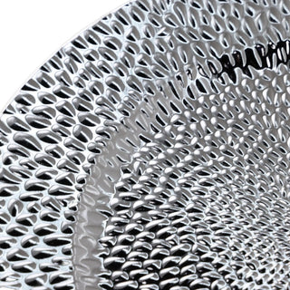 Plato de Fondo redondo 33 × 1.7 cm - Plateado texturizado