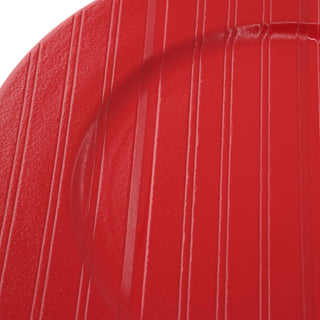 Plato de Fondo redondo 33 × 1.7 cm - Rojo texturizado rayas