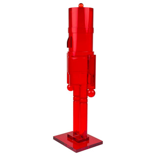 Cascanueces decorativo acrílico 30 cm - color rojo