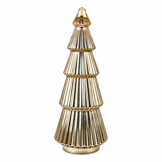 Árbol de vidrio decorativo de navidad 54 cm - color dorado