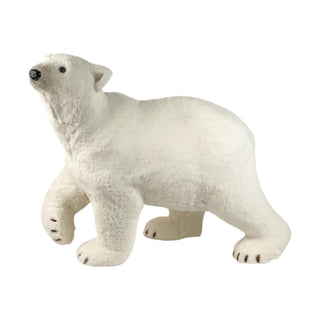 Oso polar decorativo navideño caminando 53 cm – blanco