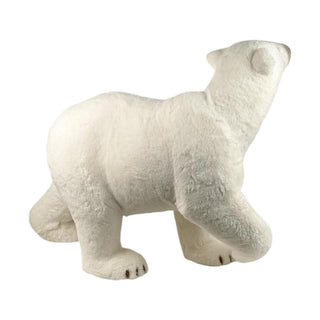 Oso polar decorativo navideño caminando 53 cm – blanco