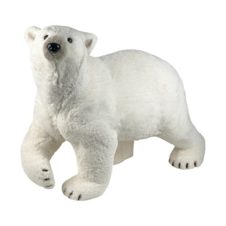 Oso polar decorativo navideño caminando 53 cm – blanco