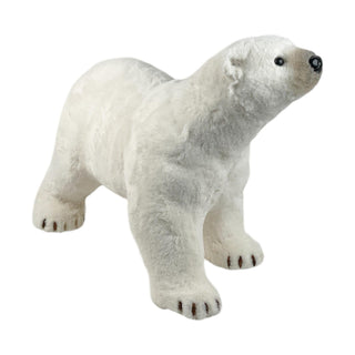 Oso polar decorativo navideño de pie 39 cm – blanco