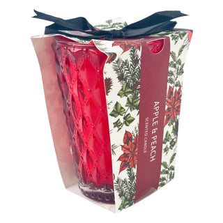 Vela aromática manzana y melocotón 11 cm - envase de vidrio