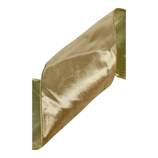 Cinta navideña de terciopelo  15 cm × 8 metros - color dorado