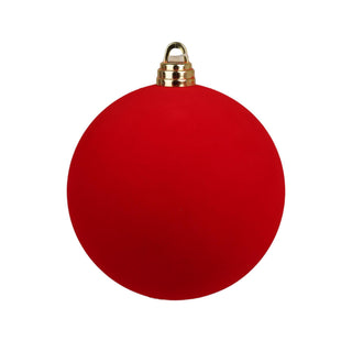 Bambalina navideña efecto terciopelo 30 cm - color rojo