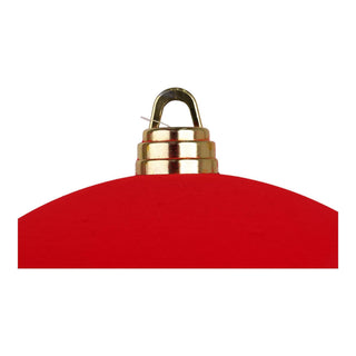 Bambalina navideña efecto terciopelo 40 cm - color rojo