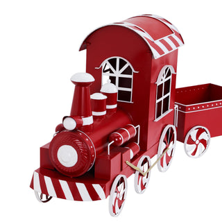 Tren metálico decorativo de navidad 201 × 34.6 × 70.8 cm