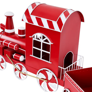 Tren metálico decorativo de navidad 201 × 34.6 × 70.8 cm