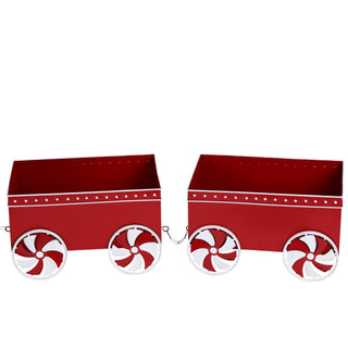 Tren metálico decorativo de navidad 201 × 34.6 × 70.8 cm