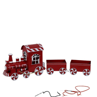 Tren metálico decorativo de navidad 201 × 34.6 × 70.8 cm