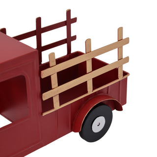 Figura decorativa Coche nevideño de metal 16.5 × 44 × 20 cm - color rojo