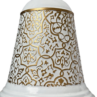 Campana colgante navideña de metal 27.9 cm - - color blanco/dorado