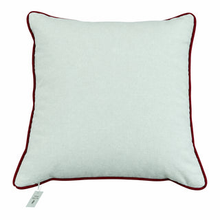 Cojín navideño de terciopelo flor Poinsettia  45 × 45 cm - color rojo