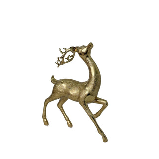 Reno decorativo navideño en movimiento 42.3 cm – dorado