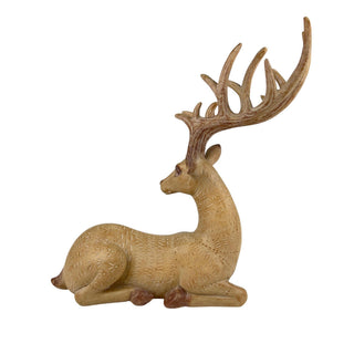 Reno decorativo navideño efecto madera acostado 41.3 cm – natural