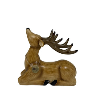 Reno decorativo navideño efecto madera acostado 20.8 cm – marrón