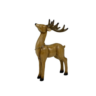 Reno decorativo navideño efecto madera de pie 33.8 cm – marrón